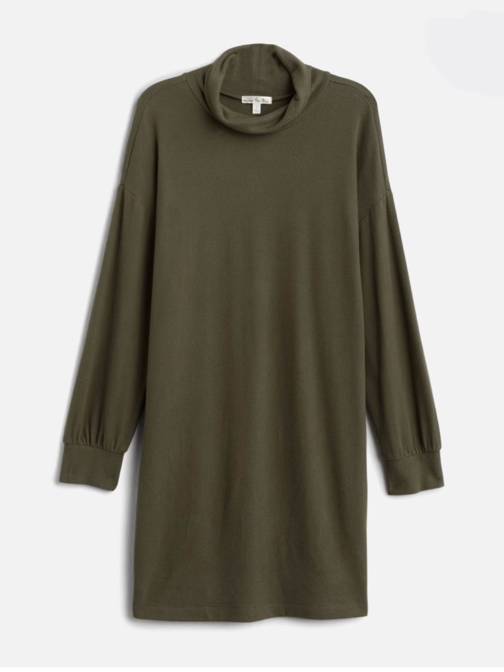 Nine Britton Madelyn Cowl Neck Hacci Dress Olive L NWT Stitch Fix
